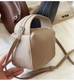 Elena Handbags Retro Leather Camera Shoulder Bag