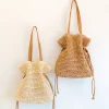 Elena Handbags Retro Straw Woven Tote Bag