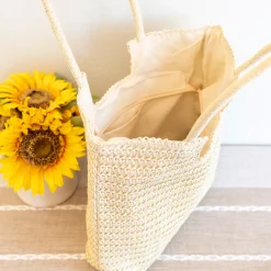 Elena Handbags Retro Straw Woven Tote Bag