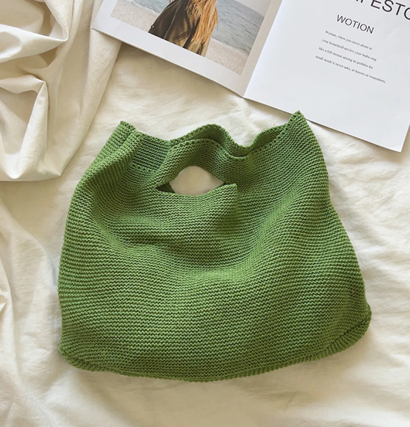 Elena Handbags Retro Style Knit Handbag