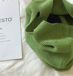Elena Handbags Retro Style Knit Handbag