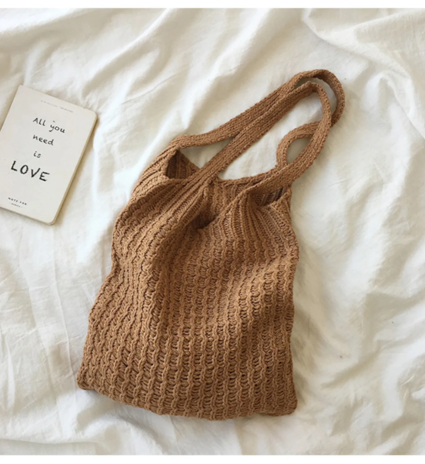 Elena Handbags Retro Twist Cotton Knitted Shoulder Bag