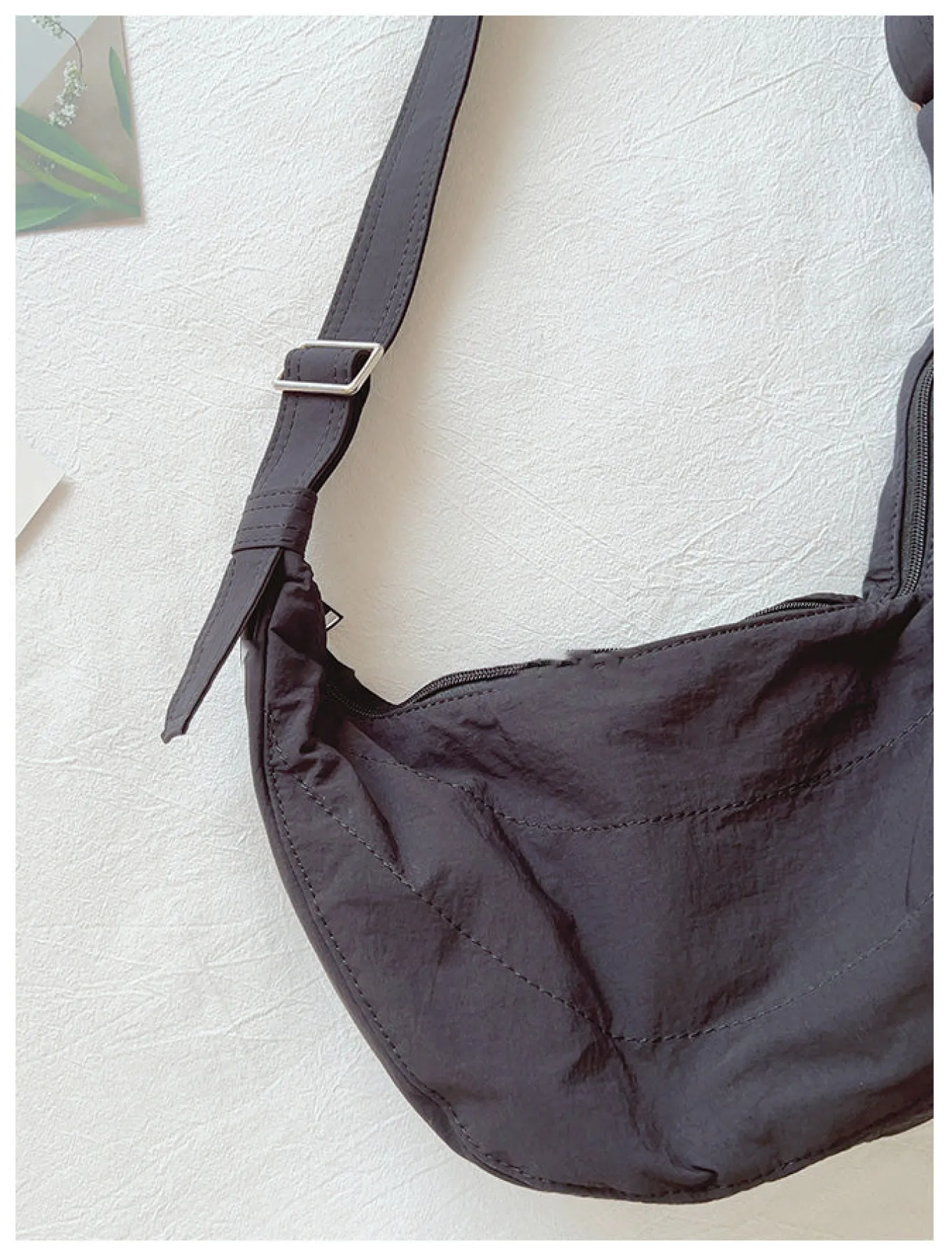 Elena Handbags Round Nylon Fashion Shoulder Bag