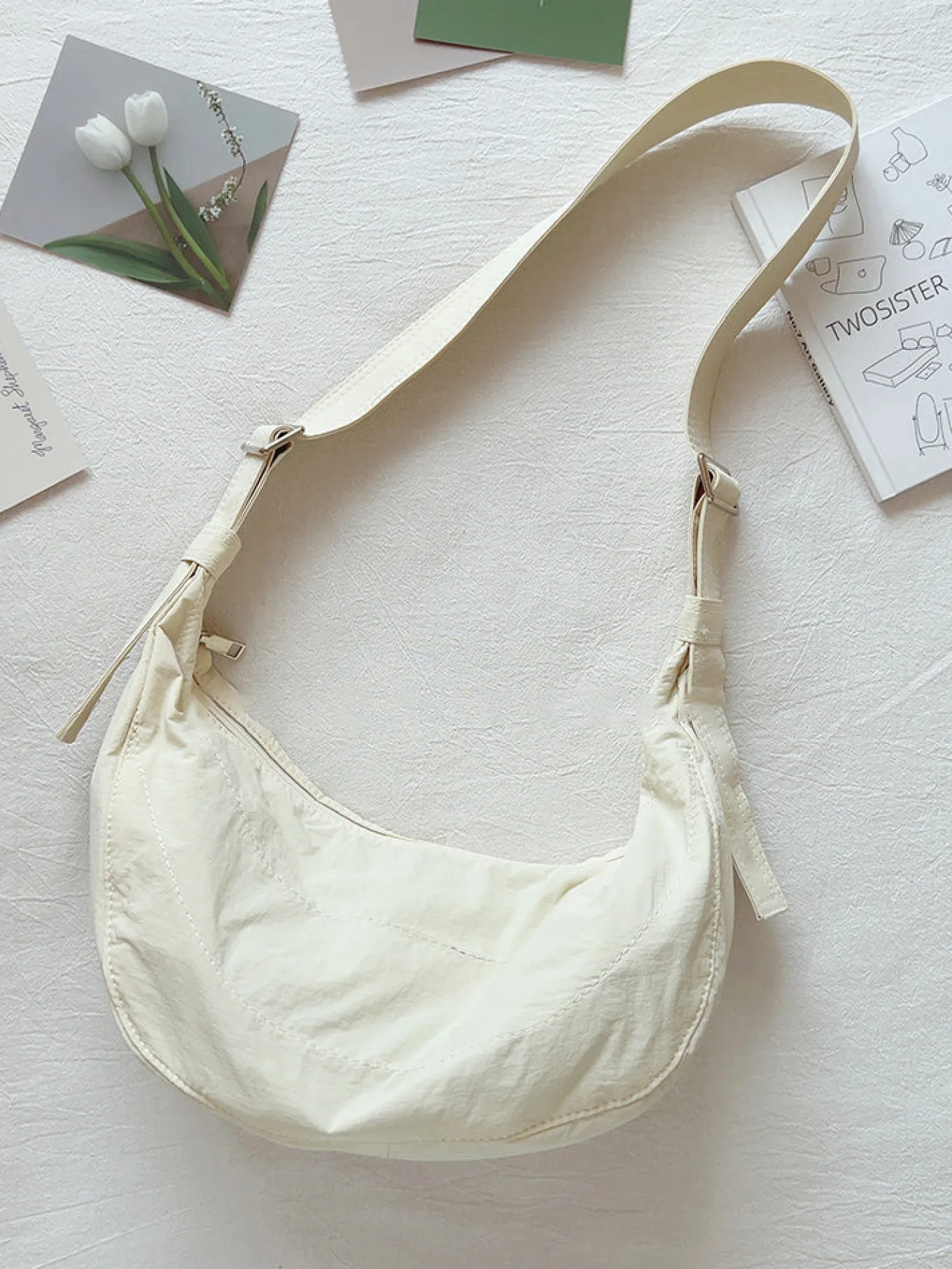 Elena Handbags Round Nylon Fashion Shoulder Bag