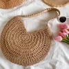 Elena Handbags Round Straw Fashion Tote