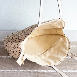 Elena Handbags Round Straw Fashion Tote