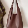 Elena Handbags Simple Leather Tote Bag