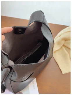 Elena Handbags Simple Leather Tote Bag