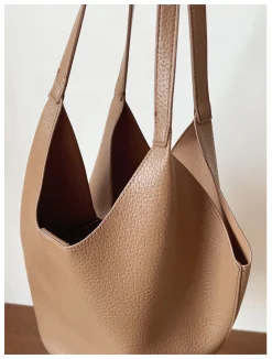 Elena Handbags Simple Leather Tote Bag