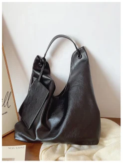 Elena Handbags Simple Leather Tote Bag