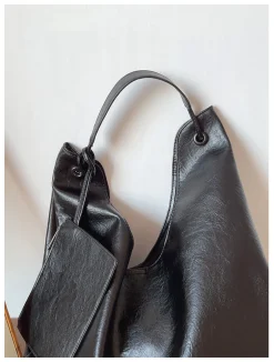 Elena Handbags Simple Leather Tote Bag