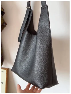 Elena Handbags Simple Leather Tote Bag
