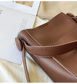 Elena Handbags Simple Leather Camera Sling Bag