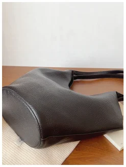 Elena Handbags Simple Leather Tote Bag