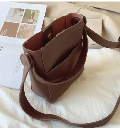 Elena Handbags Simple Leather Camera Sling Bag