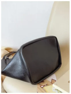 Elena Handbags Simple Leather Tote Bag