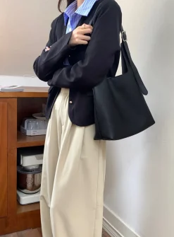 Elena Handbags Simple Leather Tote Bag