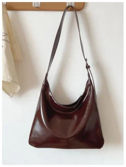 Elena Handbags Simple Leather Tote Bag