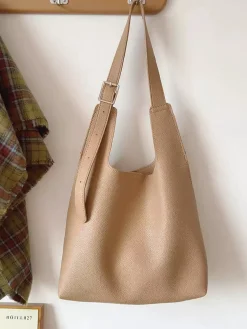 Elena Handbags Simple Leather Tote Bag