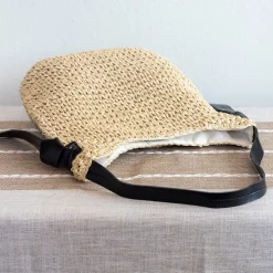 Elena Handbags Simple Straw Woven Shoulder Bag