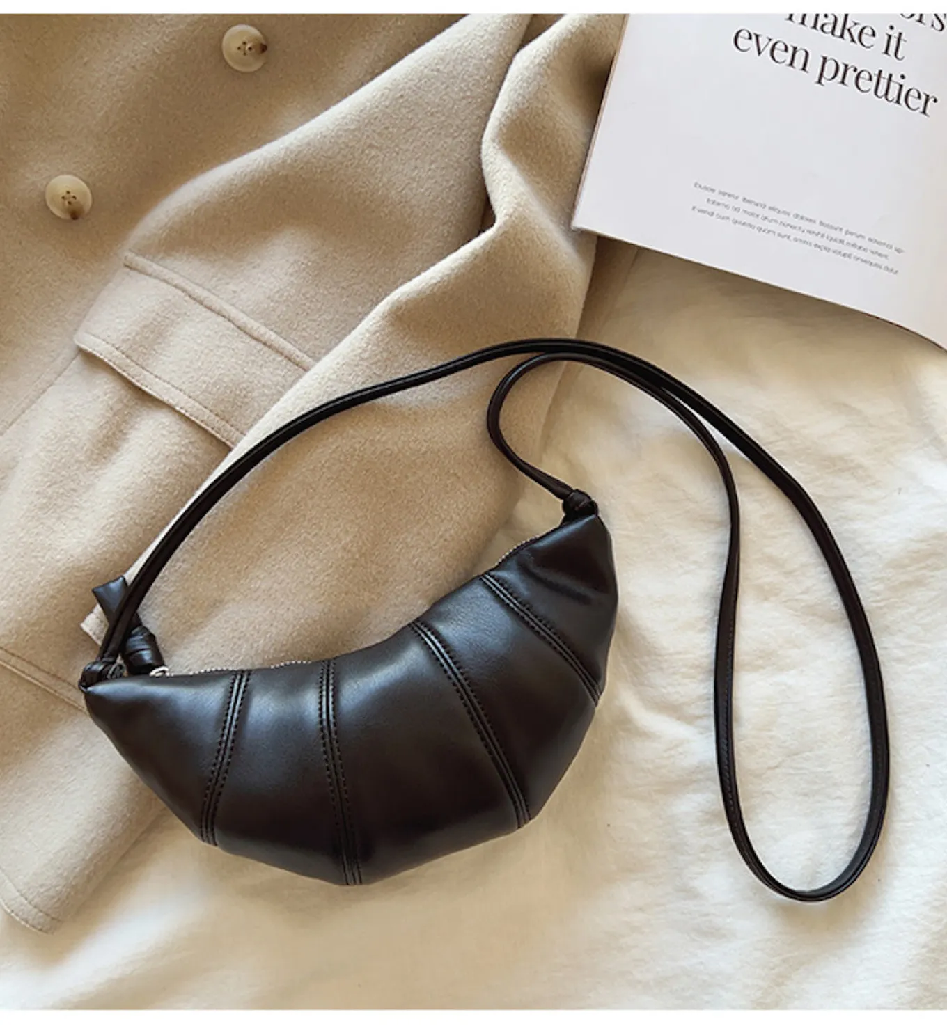 Elena Handbags Small Croissant Bag