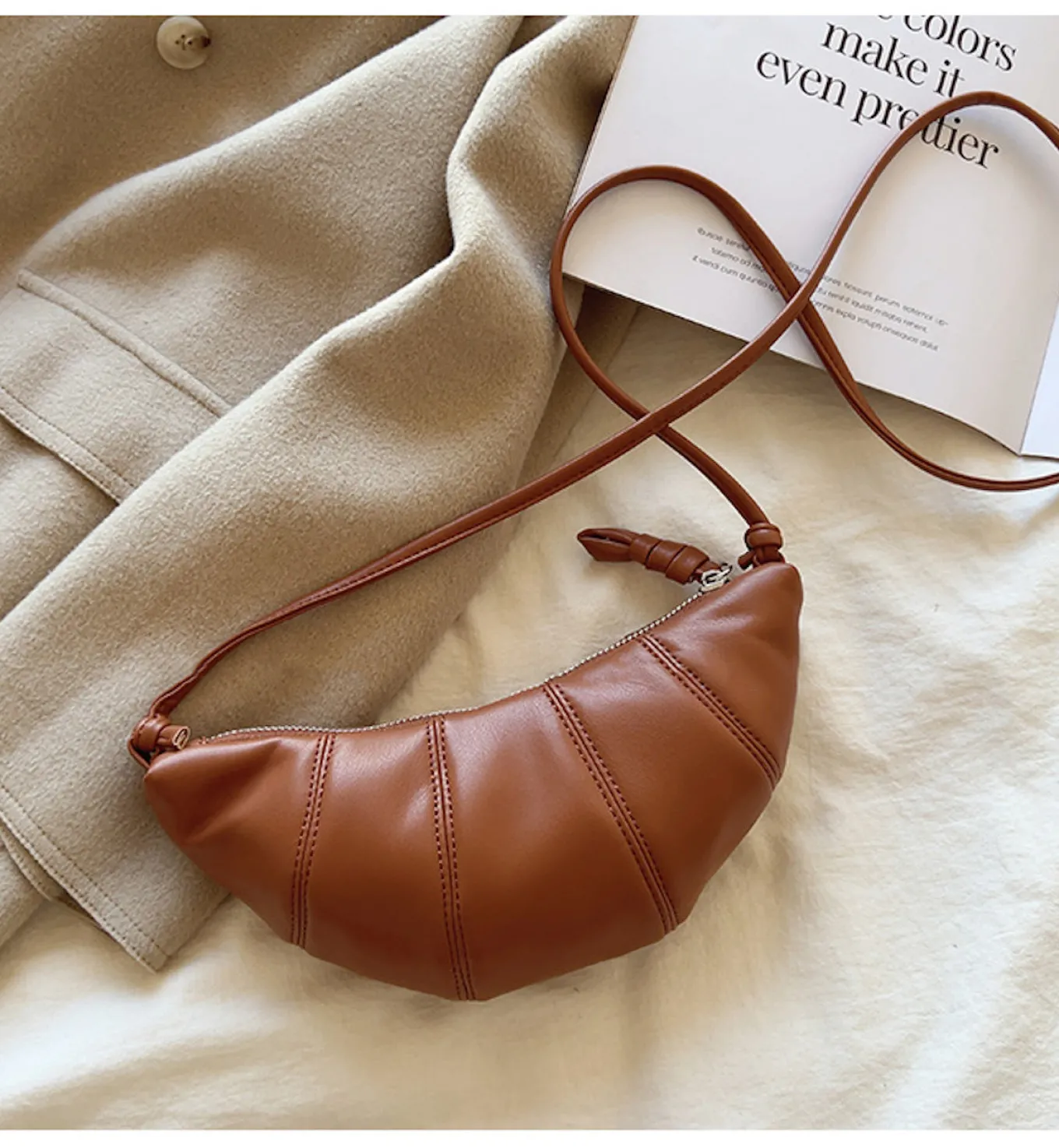 Elena Handbags Small Croissant Bag