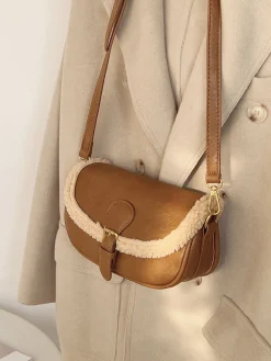 Elena Handbags Small Modern Saddle Bag