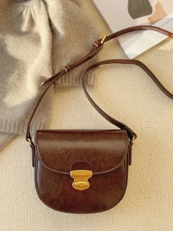 Elena Handbags Small Modern Crossbody Saddle Bag