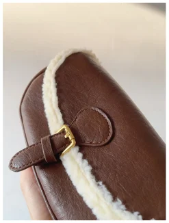 Elena Handbags Small Modern Saddle Bag