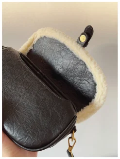 Elena Handbags Small Modern Saddle Bag