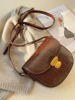 Elena Handbags Small Modern Crossbody Saddle Bag