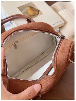 Elena Handbags Small Modern Saddle Bag
