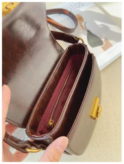 Elena Handbags Small Modern Crossbody Saddle Bag