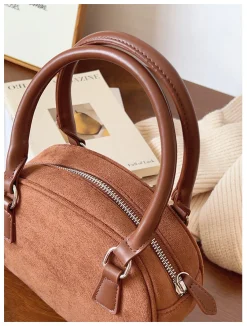 Elena Handbags Small Modern Saddle Bag