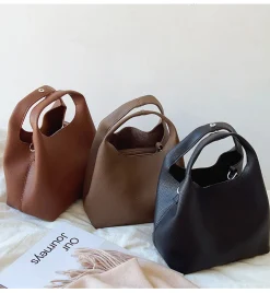 Elena Handbags Soft Leather Bucket Shoulder Bag