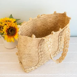 Elena Handbags Soft Raffia Woven Summer Straw Shoulder Bag