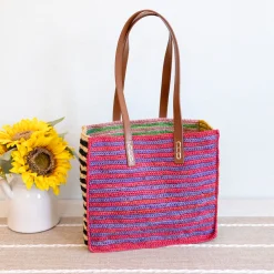 Elena Handbags Soft Raffia Summer Beach Straw Shoulder Bag