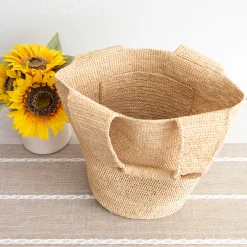 Elena Handbags Soft Raffia Woven Summer Straw Bucket Bag