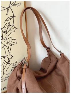 Elena Handbags Soft Suede Shoulder Bag