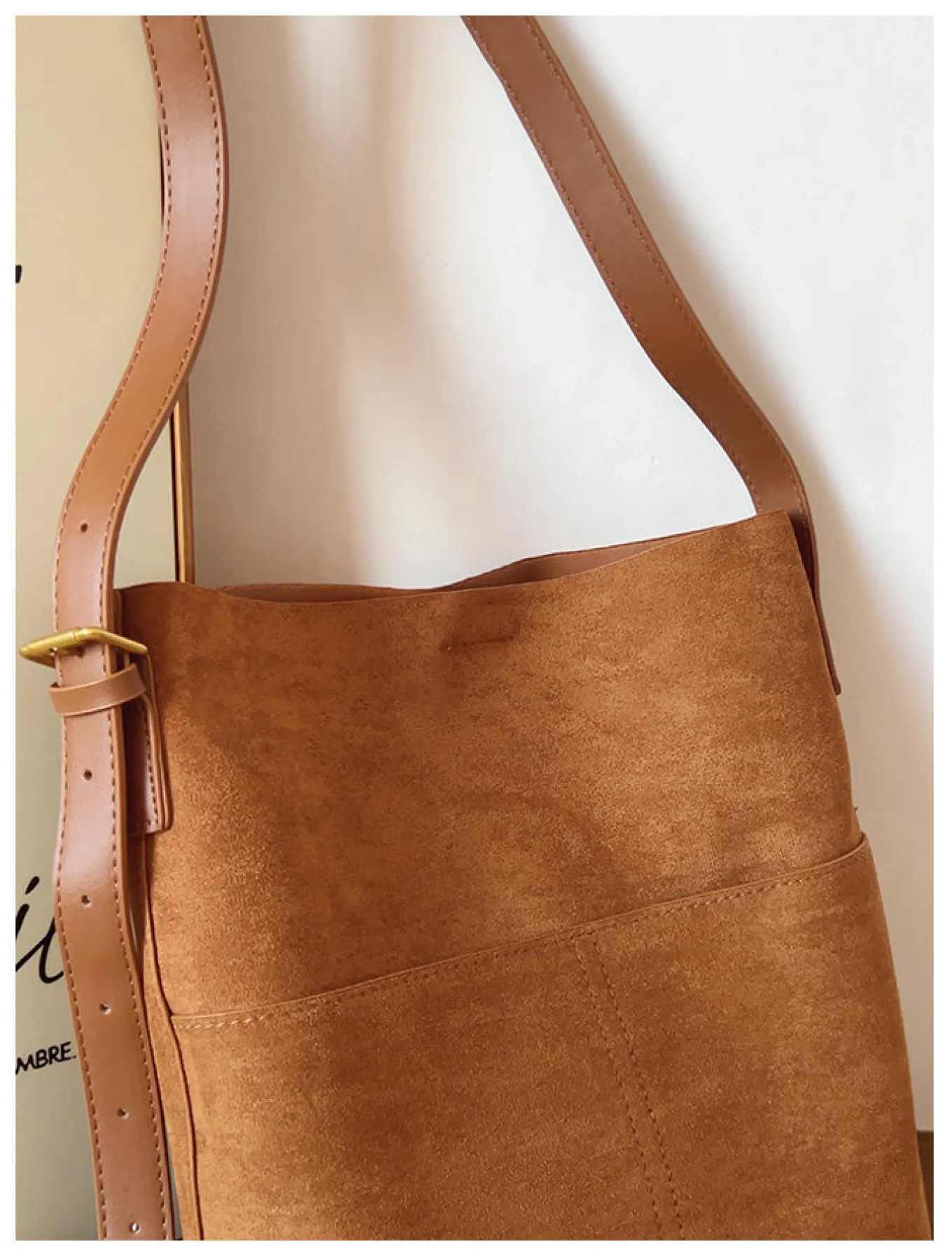 Elena Handbags Soft Suede Shoulder Bag