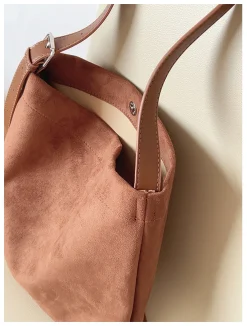 Elena Handbags Soft Suede Shoulder Bag