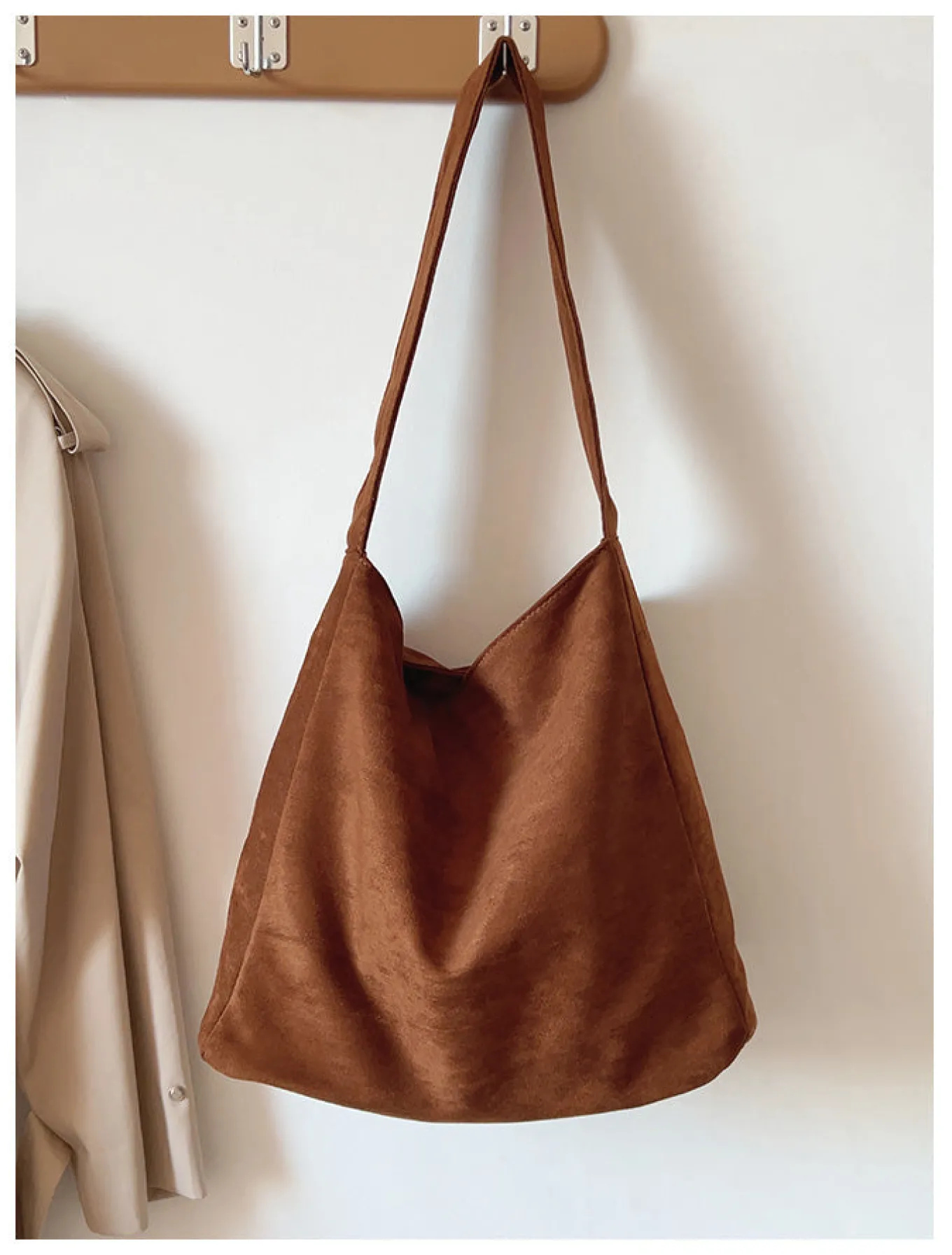 Elena Handbags Soft Suede Shoulder Bag