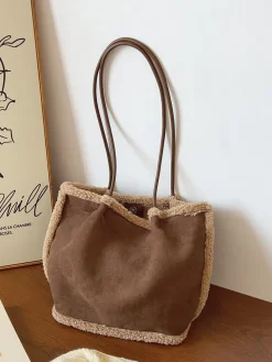 Elena Handbags Soft Suede Shoulder Bag