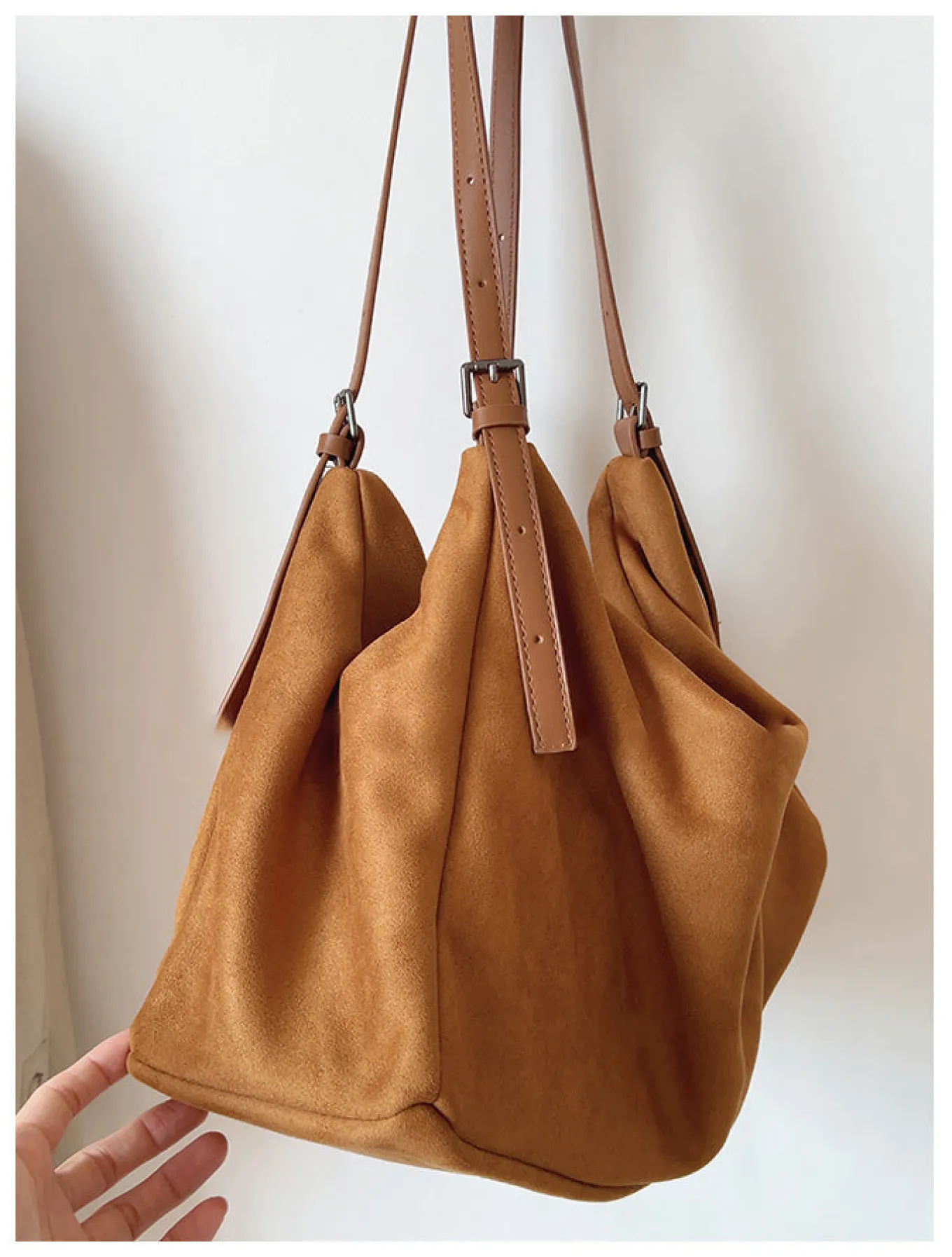 Elena Handbags Soft Suede Shoulder Bag