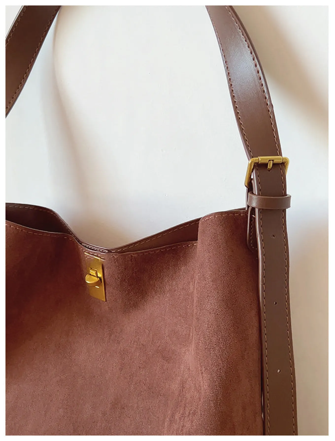 Elena Handbags Soft Suede Shoulder Bag