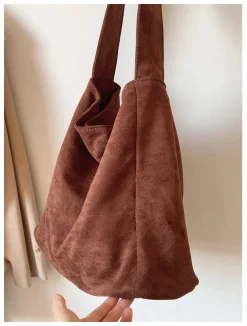 Elena Handbags Soft Suede Shoulder Bag