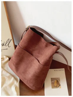 Elena Handbags Soft Suede Shoulder Bag
