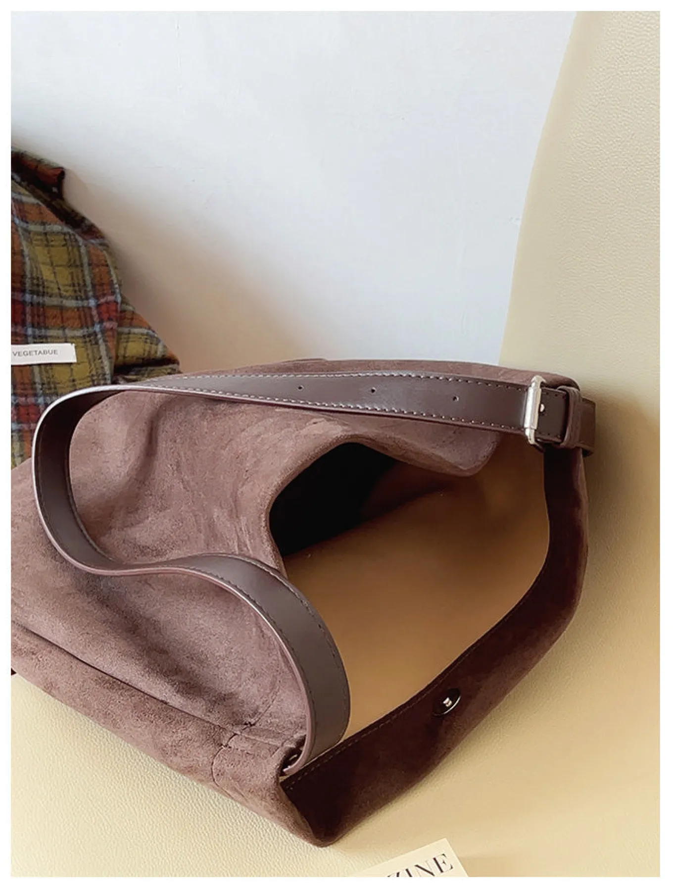 Elena Handbags Soft Suede Shoulder Bag