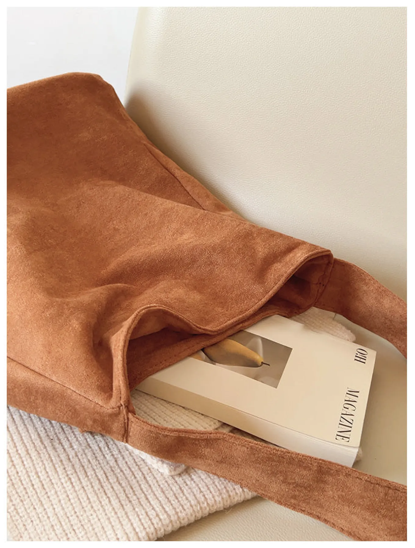 Elena Handbags Soft Suede Shoulder Bag