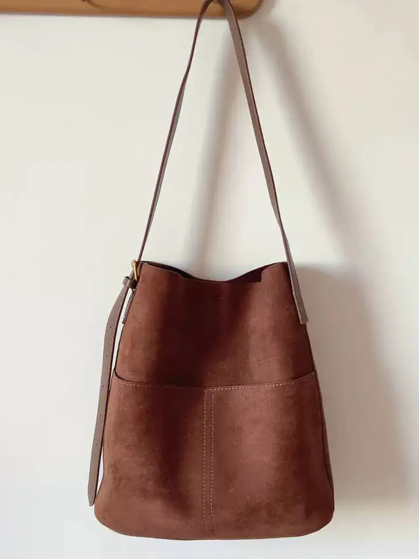 Elena Handbags Soft Suede Shoulder Bag